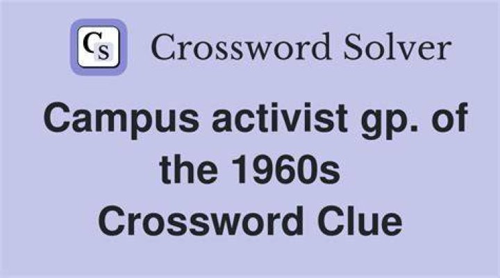 1960s campus activist grp. Crossword Clue