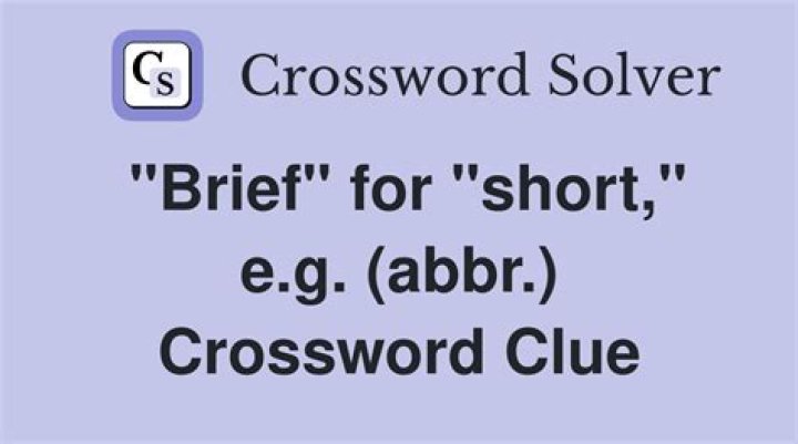 5-Down, e.g., in brief Crossword Clue