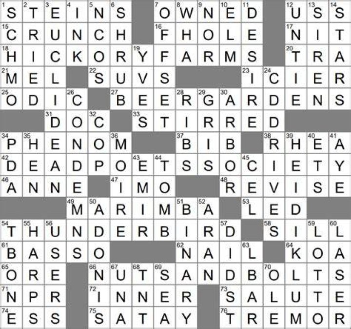 A bird, food or person Crossword Clue