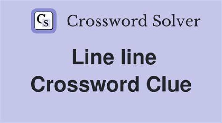 A-line line Crossword Clue