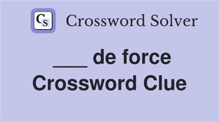 A real cinematic tour de force? Crossword Clue