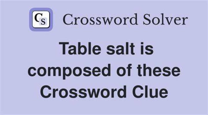 About 40% of table salt Crossword Clue