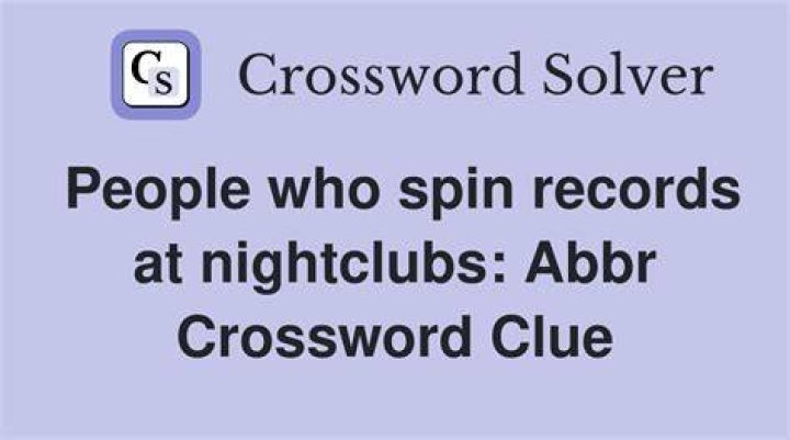 Activity common in nightclubs, in brief Crossword Clue