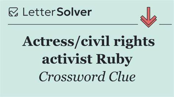 Actress and civil rights activist Ruby ___ Crossword Clue