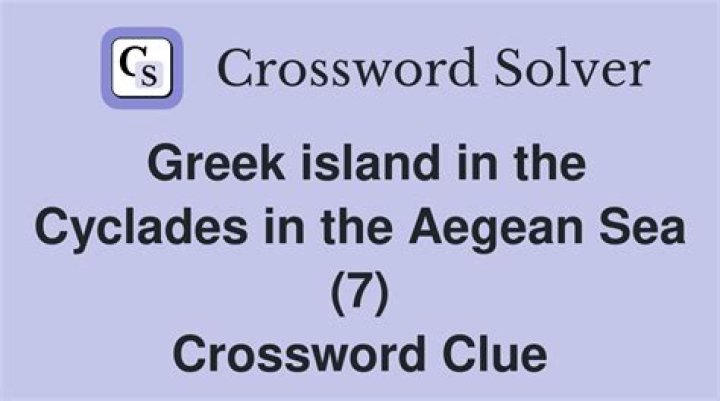 Aegean Sea island Crossword Clue