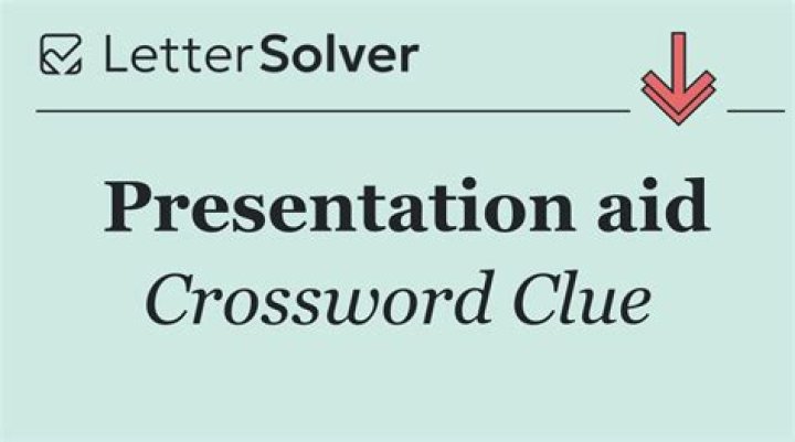 *Aid in a speaker’s presentation Crossword Clue