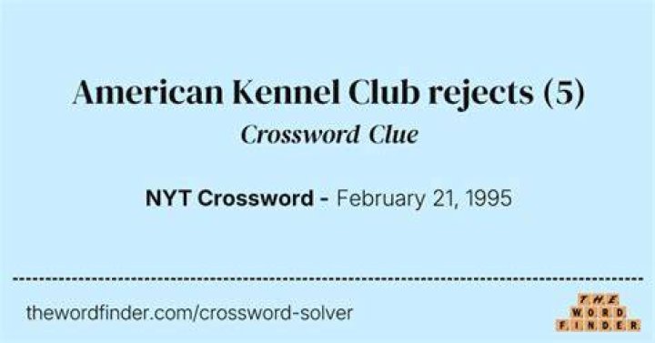American Kennel Club designation Crossword Clue