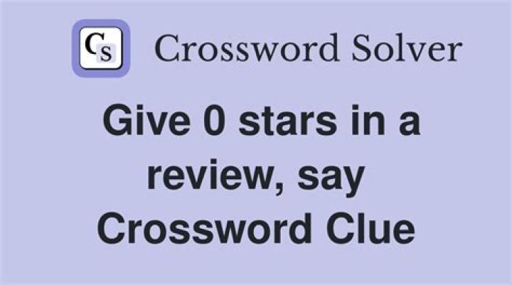Assign stars to, say Crossword Clue