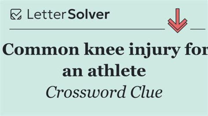 Athlete’s knee injury, familiarly Crossword Clue