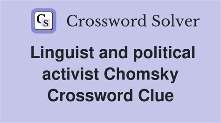 Author/activist Chomsky Crossword Clue