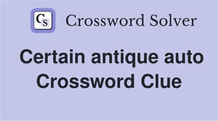 Auto Crossword Clue