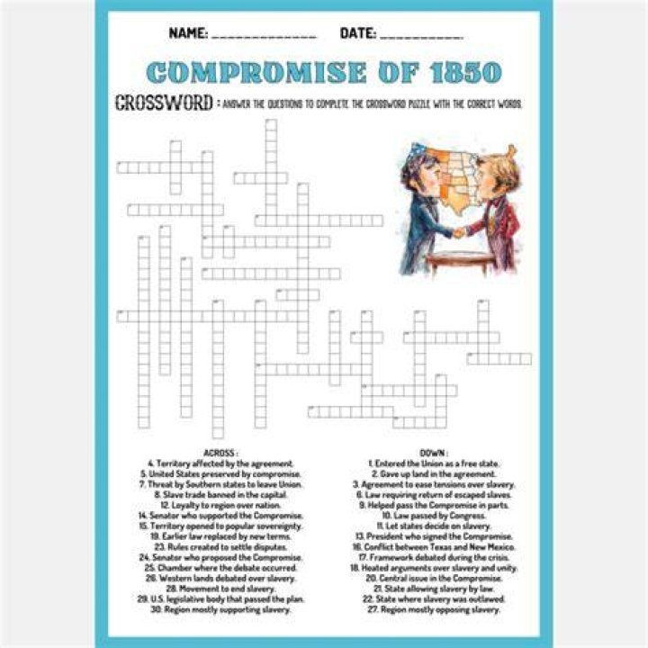 Backdrop for the Compromise of 1850 Crossword Clue