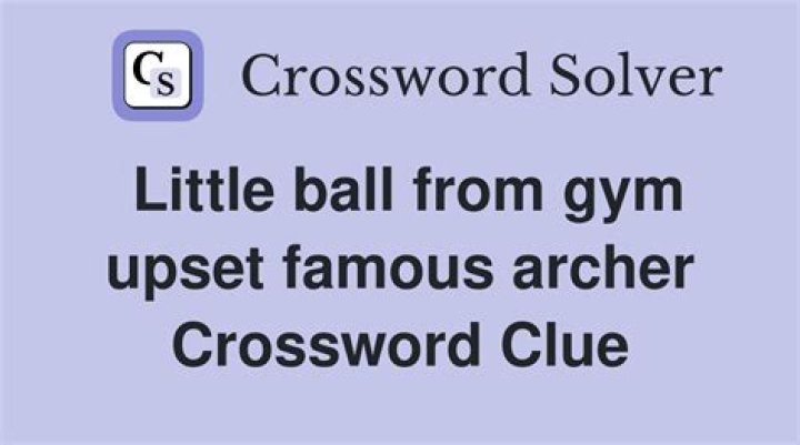 Ball in a gym, maybe Crossword Clue