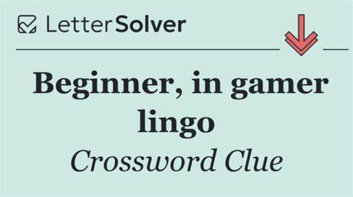 Beginner, in lingo Crossword Clue