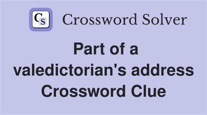 Being named valedictorian, for one Crossword Clue