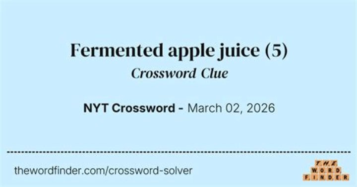 Big name in apple juice Crossword Clue
