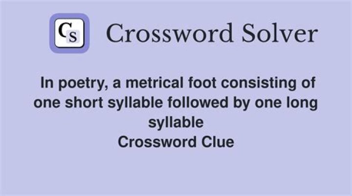 Bit of poetry with the same syllable count as this very clue Crossword Clue