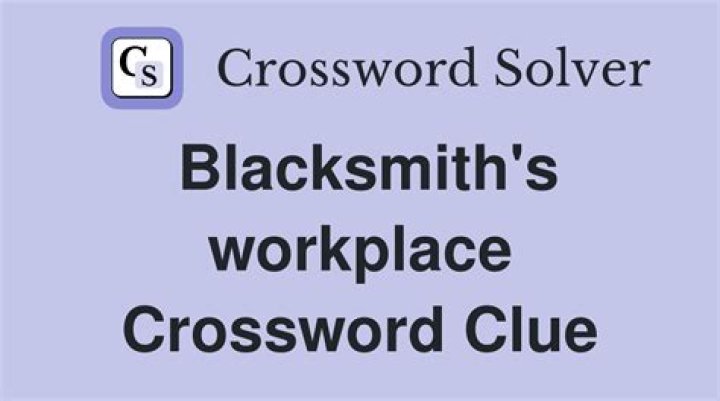 Blacksmith’s block Crossword Clue