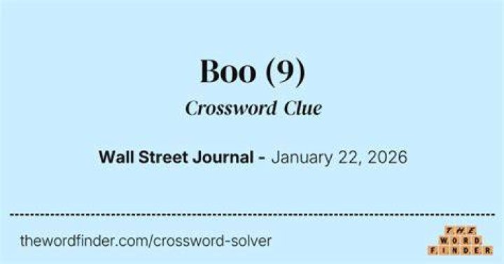 “Boo-___!” Crossword Clue