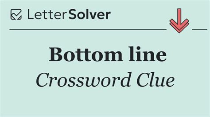 Bottom lines? Crossword Clue