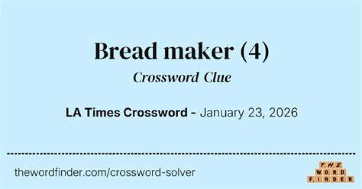Bread makers Crossword Clue