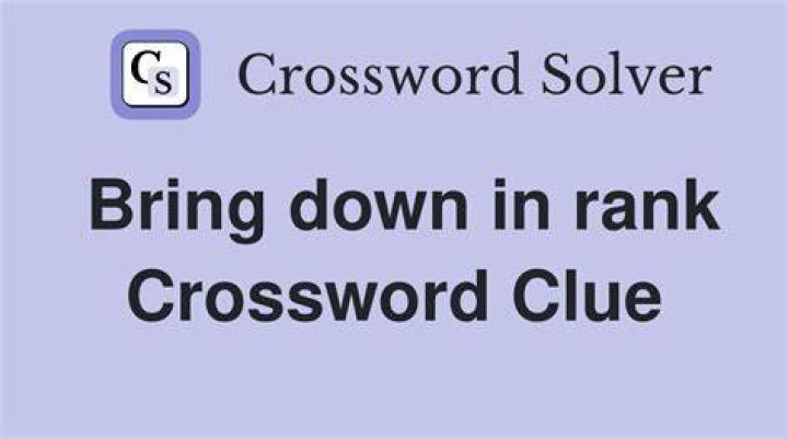 Bring down, informally Crossword Clue