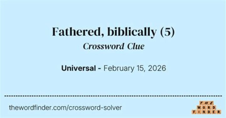 Brought forth, biblically Crossword Clue