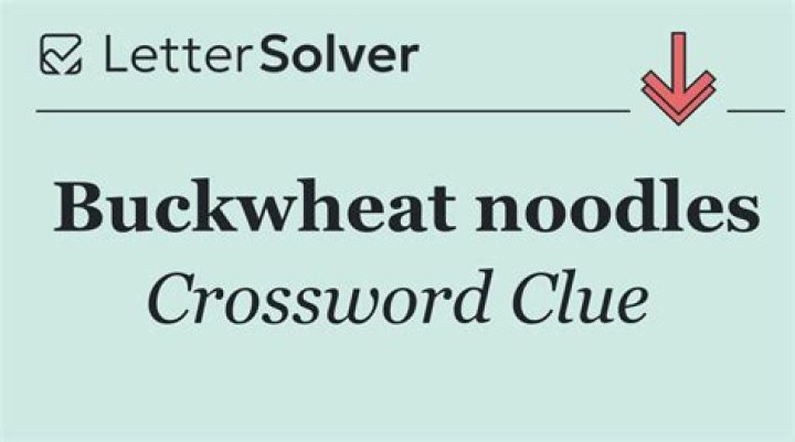 Buckwheat noodles in Tokyo Crossword Clue