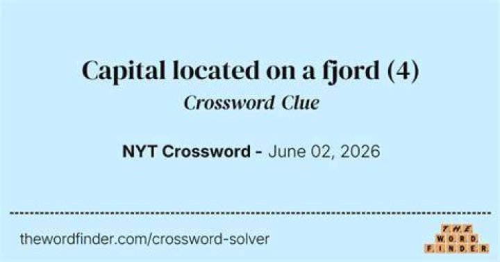 Capital on a fjord Crossword Clue