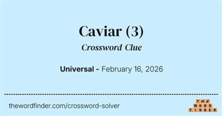 Caviar, for example Crossword Clue
