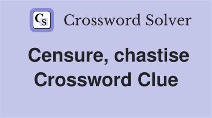 Censure Crossword Clue