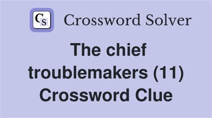 Chief Crossword Clue