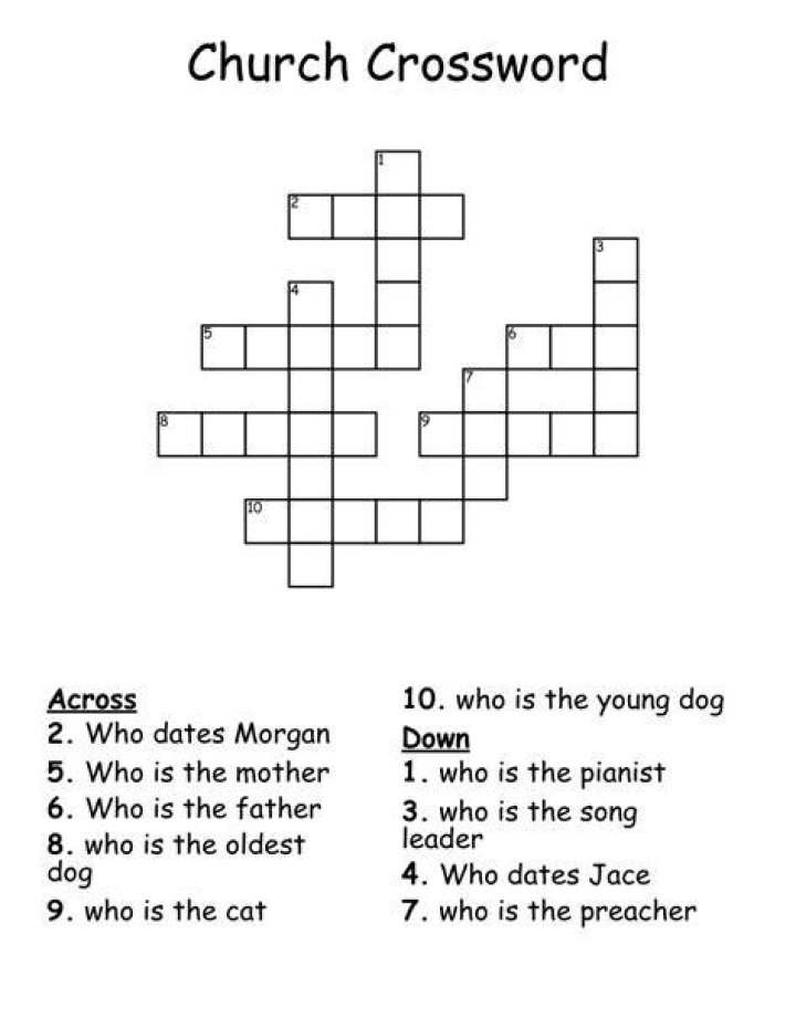 Church cross Crossword Clue