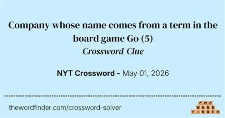Company whose name comes from a term in the game of Go Crossword Clue