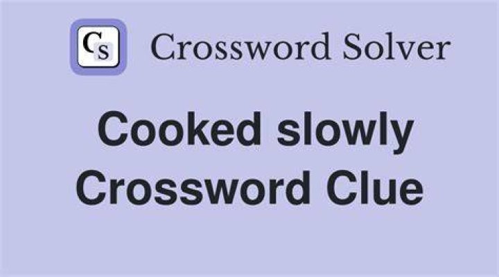 Cooked slowly in a closed pot Crossword Clue