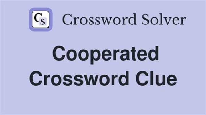 Cooperated (with) Crossword Clue