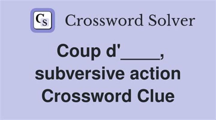 Course coup Crossword Clue