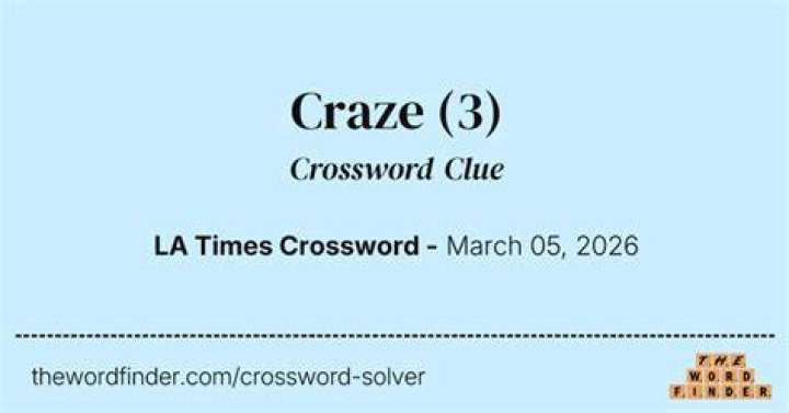 Craze Crossword Clue