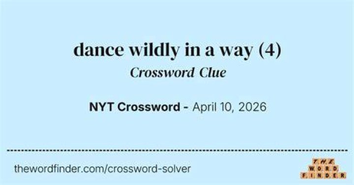 Dance wildly Crossword Clue