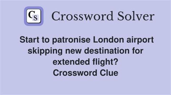 Destination for a return flight Crossword Clue