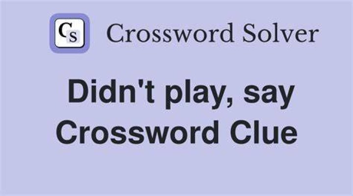 Didn’t say directly Crossword Clue