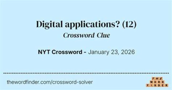 Digital applications? Crossword Clue