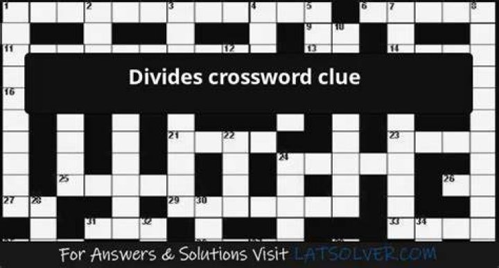 Divides into sectors Crossword Clue