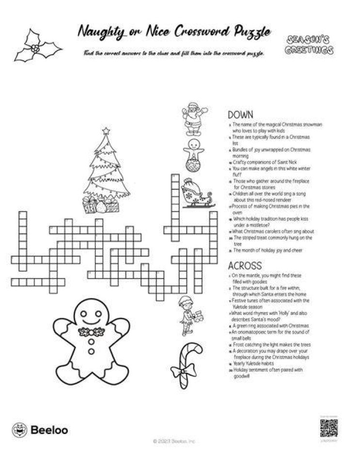 Do a Christmas morning activity Crossword Clue