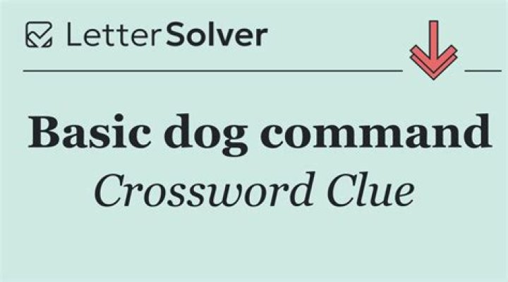 Dog command Crossword Clue