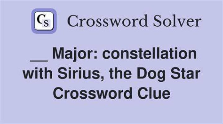 Dog … / Star … Crossword Clue