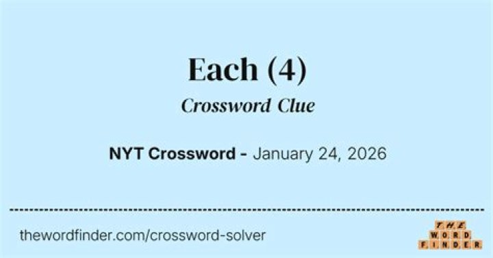Each and ___ Crossword Clue