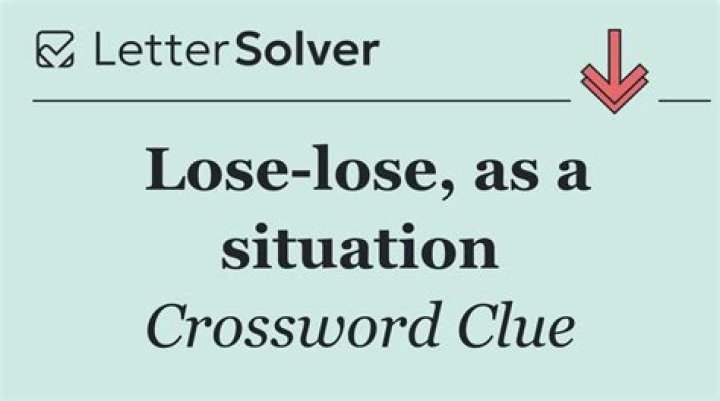 Economic lose-lose Crossword Clue