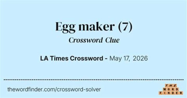Egg maker Crossword Clue