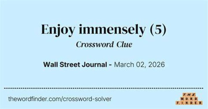 Enjoys oneself immensely Crossword Clue